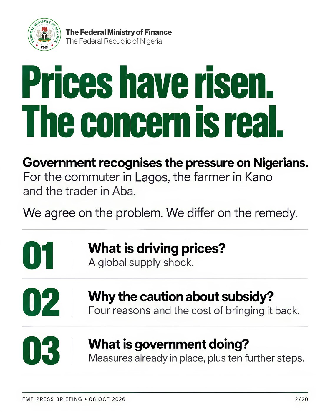 Slide 2 of the Ministry’s 8 October 2026 briefing presentation