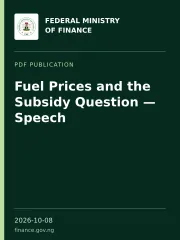 Thumbnail for Fuel Prices and the Subsidy Question — Speech