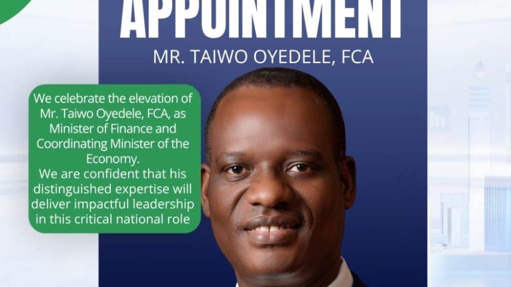 ICAN Congratulates HMF Oyedele