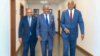 From Left to Right
1. Mr. Philip Ikeazor , Deputy Governor , Financial System Stability Directorate. CBN
2. Wale Edun: Honourable Minister of Finance and Coordinating Minister of the Economy.
3. Olayemi Cardoso : CBN Governor.