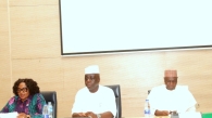 L-R 
1. Mrs Rita Okolie, Director, FAAC,  OAGF
2. Mr Shamsudeen Ogunjimi, Accountability General of the Federation and 
3. Dr Ali Mohammed, Director Home Finance, Federal Ministry of Finance, Abuja, during the FAAC meeting today held at the Federal Ministry of Finance Headquarters Abuja.