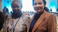 The Minister of State for Finance, Dr. Doris Uzoka-Anite and the Permanent Secretary of the Federal Ministry of Finance,  Mrs. Lydia Shehu Jafiya, at the ongoing Annual Meetings of the IMF and World Bank in Washington DC.