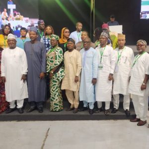 L-R, Dr. Sarah Adi, the Taraba State Commissioner for Finance, the Taraba State SGF, Barr. Gibon Kataps, Mr. Bashir Abdulkadir, Federal Ministry of Finance Director Technical Services Department, Mrs. Aderonke Jayisim, Director Human Resources Department, Federal Ministry of Finance, Taraba State Permanent Secretary Finance, Mr. Douglas Kisaba, Mr. Abubakar Othman, Director ERPM, Federal Ministry of Finance and others at the CRDCU'S Retreat in Jalingo, Taraba State today.