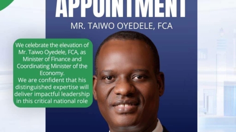 ICAN Congratulates HMF Oyedele